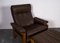 Leather Armchair & Stool from Skipper, 1982, Set of 2 6