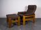 Leather Armchair & Stool from Skipper, 1982, Set of 2 2