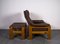 Leather Armchair & Stool from Skipper, 1982, Set of 2 7