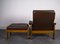 Leather Armchair & Stool from Skipper, 1982, Set of 2 9
