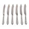 Danish Knives in Silver 830 with Flower Chisels, 1918, Set of 6 1