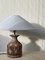 Lámpara de mesa vintage de gres marrón de Bitossi, años 60, Imagen 5