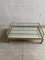 Mid-Century French Sliding Brass Top Coffee Table with Mirror Bottom, 1970s, Image 5