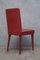 Chaises Bologne Mid-Century en Cuir Rouge de Anonima Castelli, Italie, 1960s, Set de 2 6