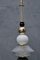 Mid-Century Italian White and Black Blown Murano Glass Lantern, 1970s 1