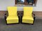 Art Deco Yellow Armchairs, 1920s, Set of 2 1