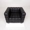 Black Kubus Leather Armchair by Josef Hoffmann for Wittmann 6