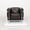 Black LC 2 Leather Armchair by Le Corbusier for Cassina 6