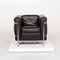 Black LC 2 Leather Armchair by Le Corbusier for Cassina, Immagine 6