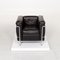 Black LC 2 Leather Armchair by Le Corbusier for Cassina 7