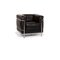 Black LC 2 Leather Armchair by Le Corbusier for Cassina, Immagine 1