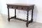 19th Century French Writing Table in Carved Oak with Lion Mask Decor 2