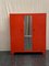 Art Deco Coral Red Cabinet, 1930s 1