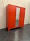 Art Deco Coral Red Cabinet, 1930s 4