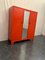 Art Deco Coral Red Cabinet, 1930s 3