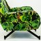 Mid-Century Italian Metal and Djungle Fabric Club Chair, 1960s, Image 9