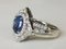 Ring in 18 Karat White Gold with 1.94 Karats Unheated Sapphire and Diamonds 11