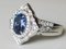 Ring in 18 Karat White Gold with 1.94 Karats Unheated Sapphire and Diamonds 6