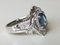Ring in 18 Karat White Gold with 1.94 Karats Unheated Sapphire and Diamonds 8