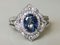 Ring in 18 Karat White Gold with 1.94 Karats Unheated Sapphire and Diamonds 12