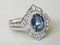 Ring in 18 Karat White Gold with 1.94 Karats Unheated Sapphire and Diamonds 13