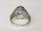 Ring in 18 Karat White Gold with 1.94 Karats Unheated Sapphire and Diamonds 5