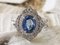 Ring in 18 Karat White Gold with 1.94 Karats Unheated Sapphire and Diamonds 9