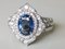 Ring in 18 Karat White Gold with 1.94 Karats Unheated Sapphire and Diamonds 2