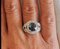 Ring White Gold Natural Sapphire 2.87k Unheated and Diamonds 4