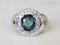Ring White Gold Natural Sapphire 2.87k Unheated and Diamonds 6