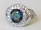 Ring White Gold Natural Sapphire 2.87k Unheated and Diamonds 1