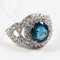 Ring White Gold Natural Sapphire 2.87k Unheated and Diamonds 8