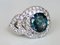 Ring White Gold Natural Sapphire 2.87k Unheated and Diamonds 9