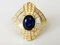 Yellow Gold Ring with Oval-Cut Sapphire Royal Blue 2.5k and Diamonds, Image 1