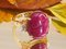 Ring Yellow Gold 18 Karats Star Rubies Cabochon 13k Unheated from Burma Diamonds, Image 5