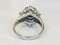 Platinum Ring with Sapphire and Diamonds 3.45 Karats 2