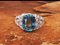 Ring White Gold 3.36 Unheated Sapphire and Diamonds 9