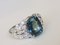 Ring White Gold 3.36 Unheated Sapphire and Diamonds 10