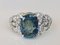 Ring White Gold 3.36 Unheated Sapphire and Diamonds 6