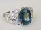 Ring White Gold 3.36 Unheated Sapphire and Diamonds 1