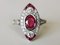 18 Karat Art Deco Style Unheated Ruby Gold with 1.36 k Diamonds 2