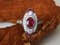 18 Karat Art Deco Style Unheated Ruby Gold with 1.36 k Diamonds 7