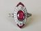 18 Karat Art Deco Style Unheated Ruby Gold with 1.36 k Diamonds, Image 1