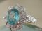 Ring White Gold 18kt Blue Zircon from Cambodia 3.3k and Diamonds, Image 14