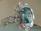 Ring White Gold 18kt Blue Zircon from Cambodia 3.3k and Diamonds 6