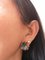 Gold Earrings 18k Yellow Colombian Emeralds 6.8k and Fine Stones 8k, Set of 2 5