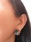 Gold Earrings 18k Yellow Colombian Emeralds 6.8k and Fine Stones 8k, Set of 2, Image 5