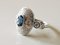 Ring in White Gold 750 Unheated Sapphire and Diamonds, Image 8