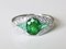 Jonc Ring 750 Gold in Art Deco Style Adorned Center with 2.29k Tsavorite Green Garnet & Diamonds, Image 4