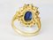 18 Karat Yellow Gold Ring with 6 Karat Cyanide and Round Princess-Cut Diamonds 8
